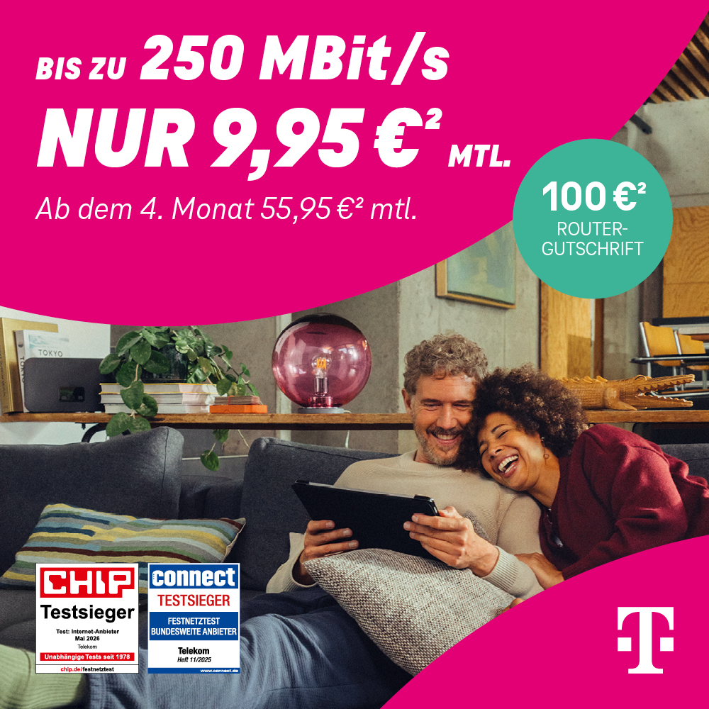 MagentaZuhause XL – 100 € Router-Gutschrift